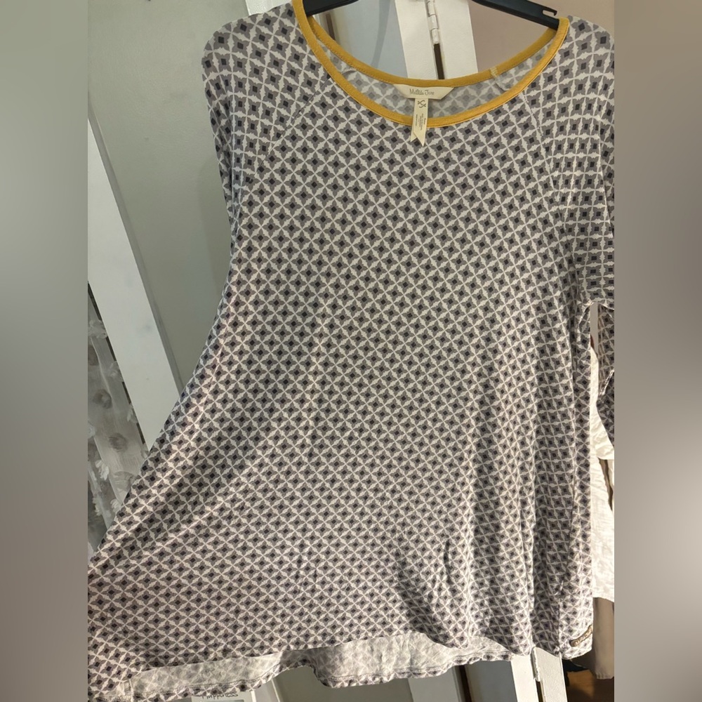 Matilda Jane Gray and Yellow Geometric Tunic - Picture 5 of 5